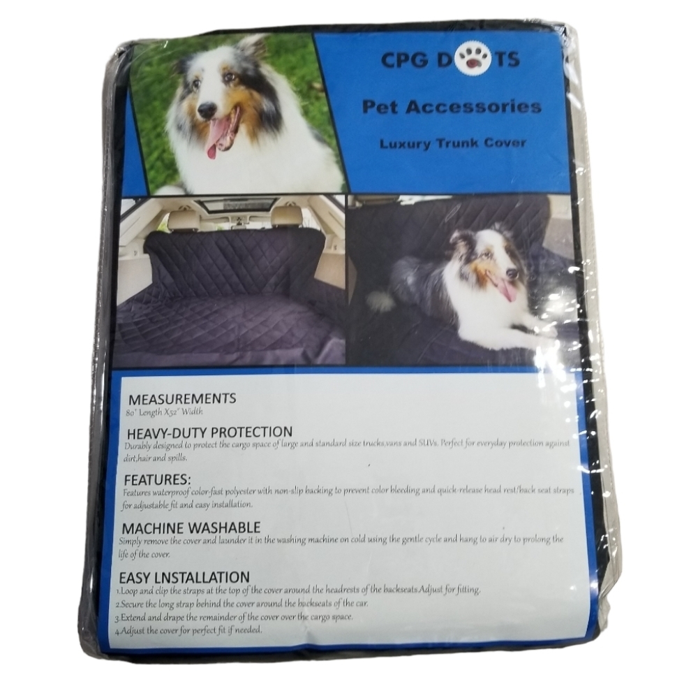Luxury Trunk Cover‎ Pet Accessories Black 80"Lx51"W Pet Blanket